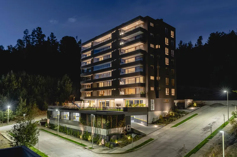 Edificio Q y Hotel Salto del Laja · Interiorismo — hero image